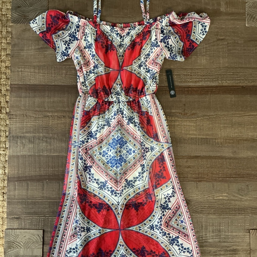 As U Wish Off Shoulder Maxi Dress  Size Medium